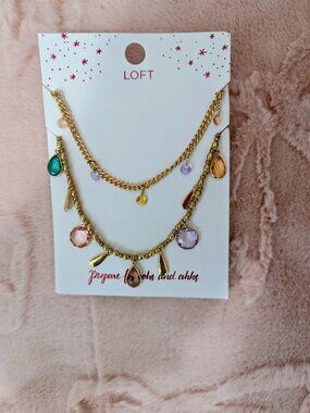 Loft Brand Jeweled  Necklace